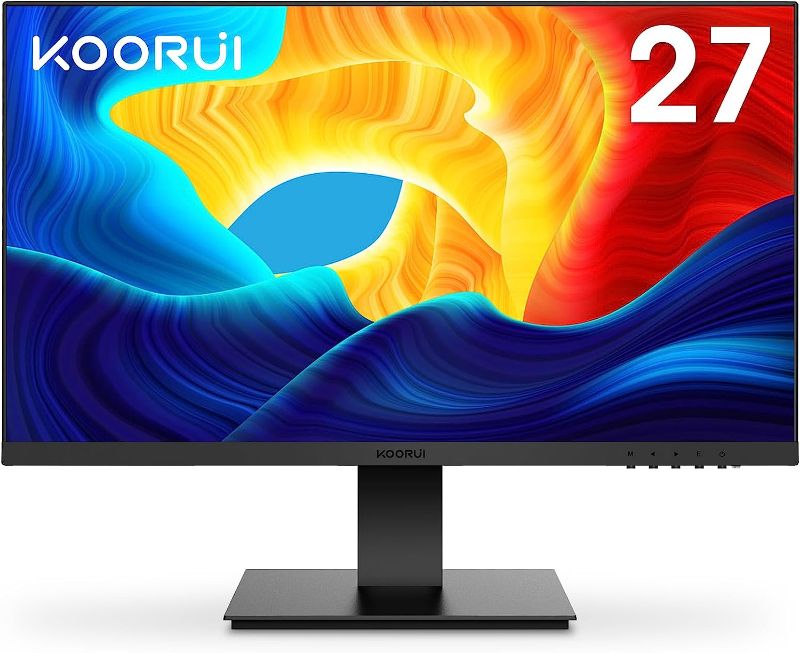 Photo 1 of KOORUI 27 Inch FHD Monitor, Computer Monitors Full HD(1920 x 1080p), Frameless 27" 75Hz IPS