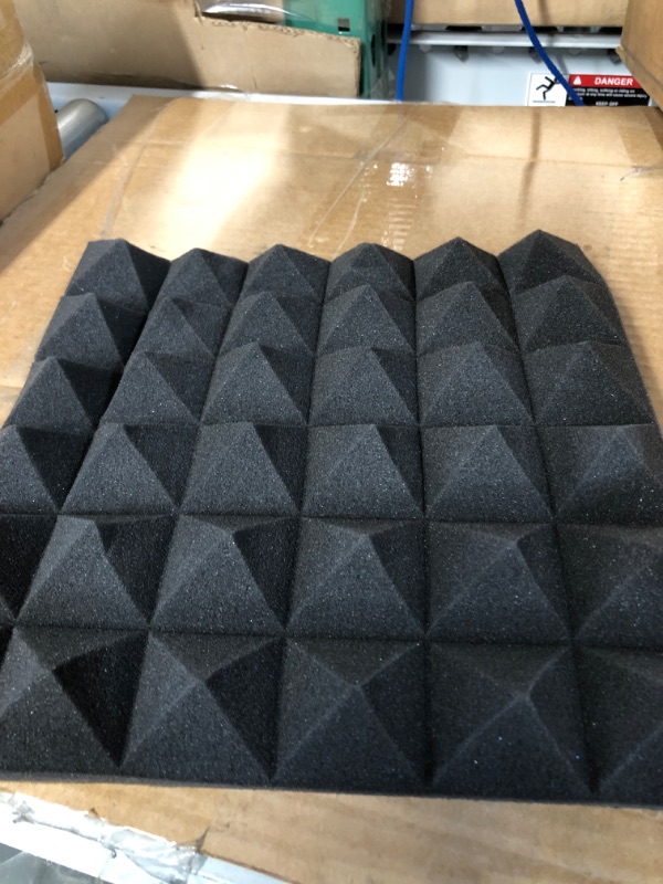 Photo 2 of 24 Pack-12 x 12 x 2 Inches Pyramid Designed Acoustic Foam Panels, Sound Proof Foam