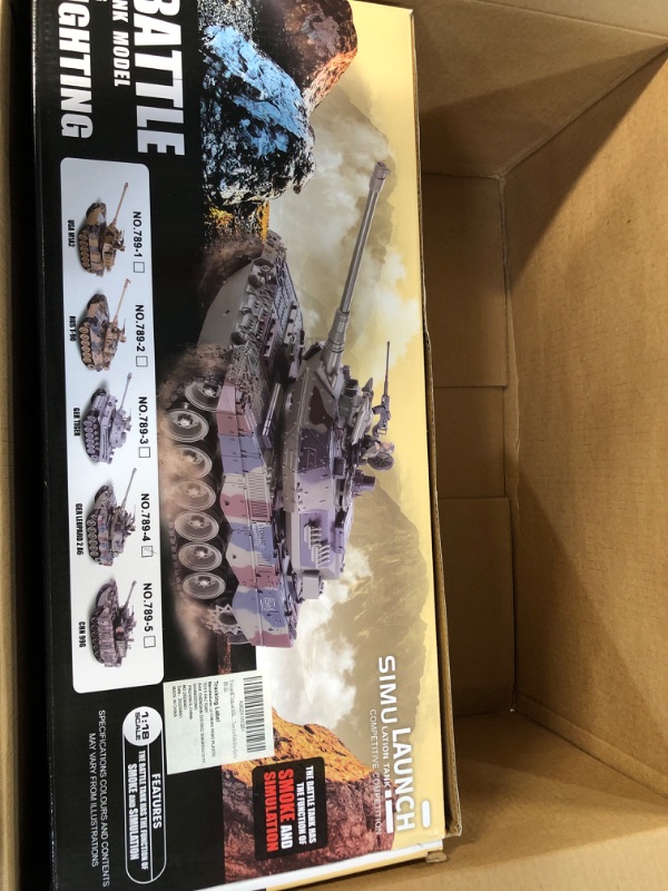 Photo 2 of Fistone RC Tanks with Bullet Launch Function 1:18 Scale German Leopard Army 2.4G Remote Control