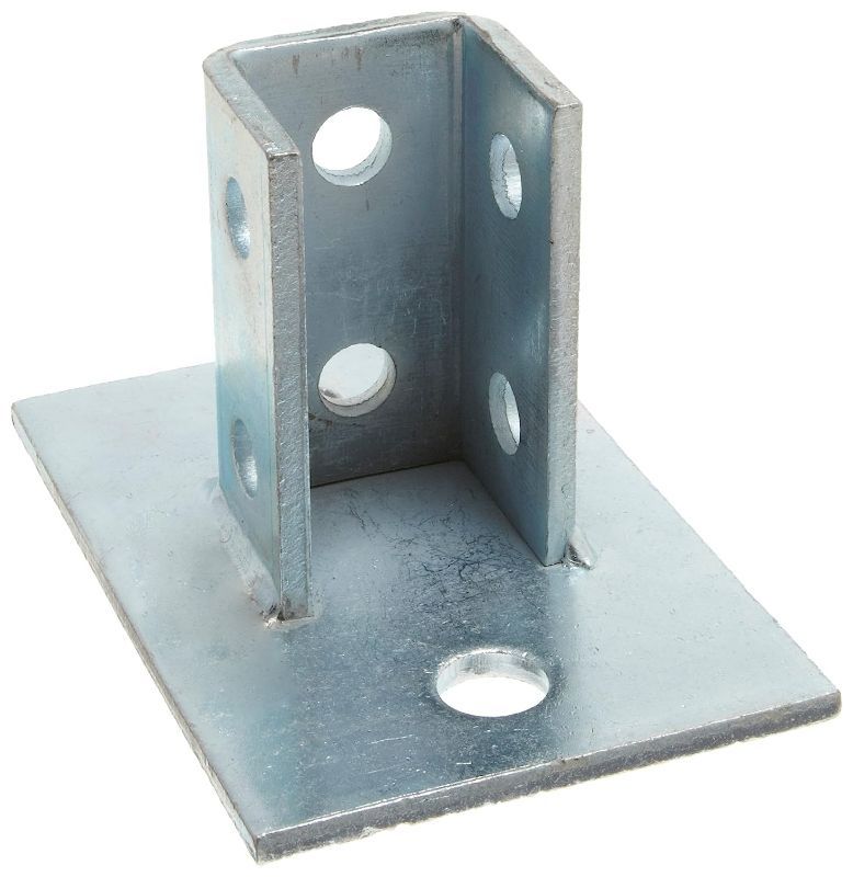 Photo 1 of ****STOCK IMAGE FOR REFERENCE ONLY****
Post Base Single Channel 2 Hole Standard 2 PK  GREY 