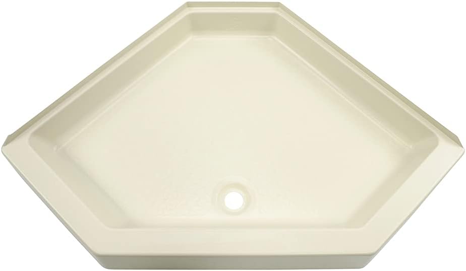 Photo 1 of Lippert 301241 Better Bath 34" x 34" Neo Angle RV Shower Pan Center Drain Parchment