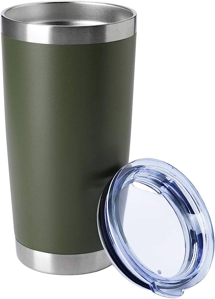 Photo 1 of *TWO CUPS WITH CHIP*HASLE OUTFITTERS 20oz Tumblers Stainless Steel Mugs GREEN 12 Count 