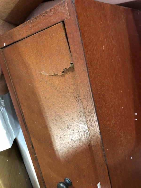 Photo 5 of *DAMAGE TO DRAWER*One Drawer Side Table, 13.75D x 17.75W x 23.5H in, Walnut