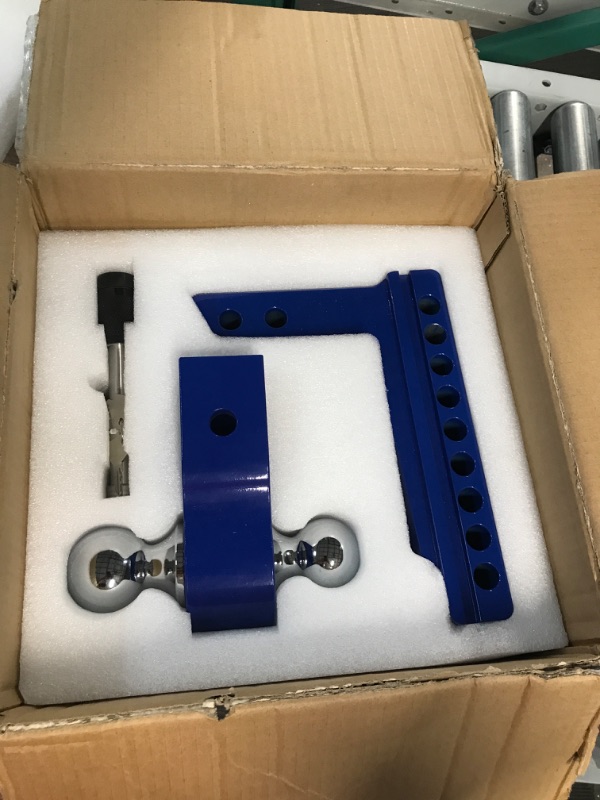 Photo 2 of *SEE NOTES* Adjustable Trailer Hitch, Ball Mount, Dual Towing Ball with Double Stainless Steel Locks (Blue)