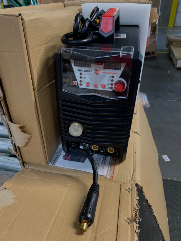 Photo 1 of YESWELDER Digital MIG-205DS MIG Welder,200Amp 110/220V Dual Voltage, Gas Gasless MIG Welding Machine MIG/Lift TIG/ARC 3 in 1 Multiprocess Aluminum MIG Welder, Spool Gun Compatible
