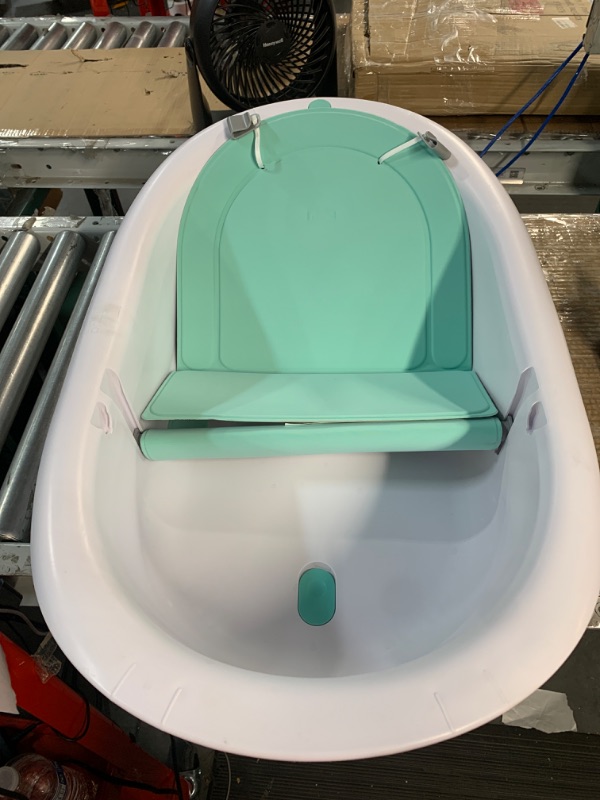 Photo 2 of Frida Baby 4-in-1 Grow-with-Me Bath Tub| Transforms Infant Bathtub to Toddler Bath Seat with Backrest for Assisted Sitting in Tub
