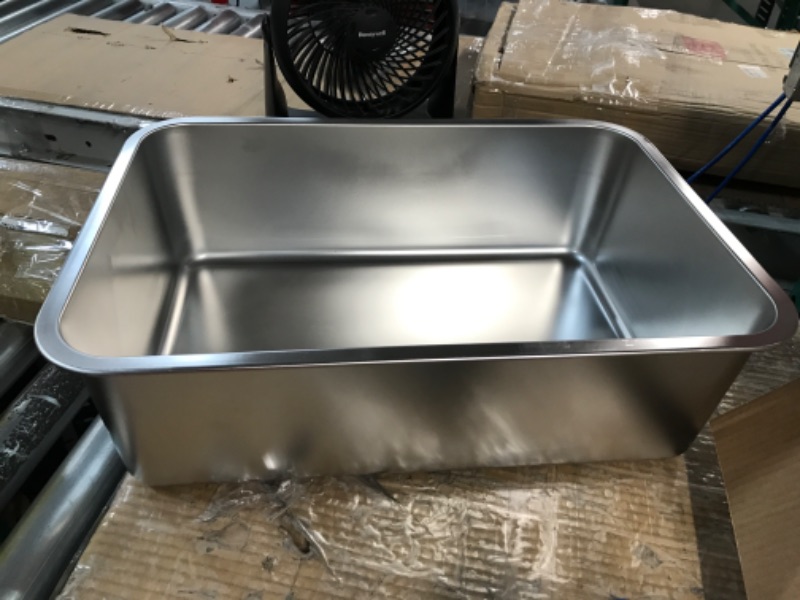 Photo 2 of *SEE NOTES* IKITCHEN Stainless Steel Cat Litter Box, Small Low Entry Open Metal Litter Pan for Kittens Newborn Cats Rabbits " L x 11.7" W x 4" H 