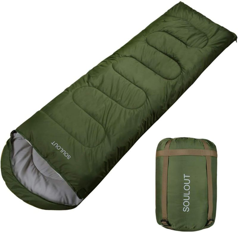 Photo 1 of  *** DAMAGED ONE COMPRESSION STRAP ***Sleeping Bag,3-4 Seasons Warm Cold Weather Lightweight, Portable, OLIVE  
