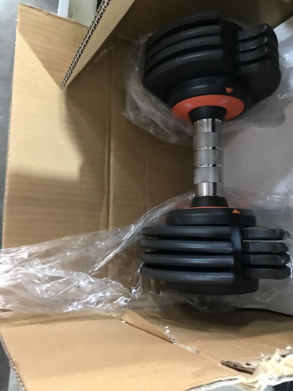 Photo 2 of **** LLIKE NEW ****Lusper Adjustable Dumbbell 25lb Weights - 1-Sec Adjustable Dumbbell Single, 5 in 1 Free Weights Dumbbell with Anti-Slip Metal Handle, 