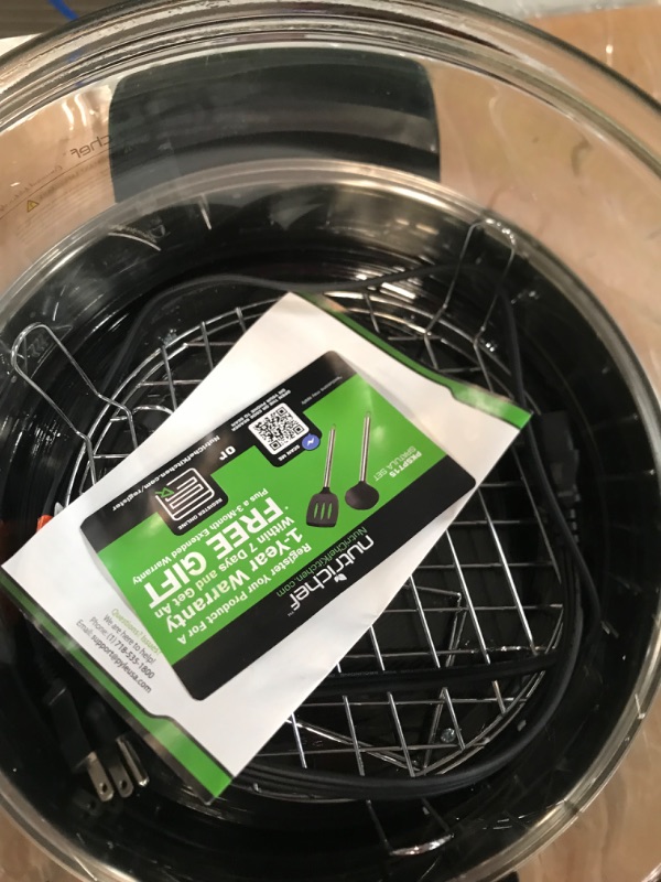 Photo 1 of NutriChef Convection Countertop Toaster Oven - Healthy Kitchen Air Fryer Roaster Oven, Bake, Grill, Steam Broil, Roast & Air-Fry , Includes Glass Bowl, Broil Rack and Toasting Rack, 120V - PKCOV45