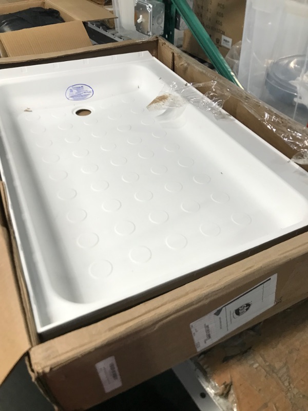 Photo 2 of RecPro RV Shower Pan | 36" x 24" x 5" Right Drain in White | RV Shower Base | Camper Shower Pan