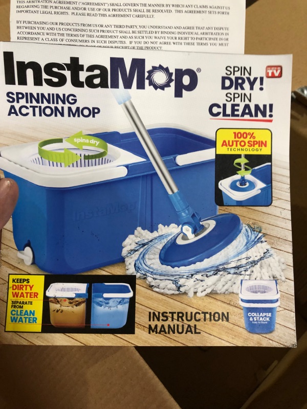 Photo 3 of [New] Instamop Blue Spin Mop and Bucket 