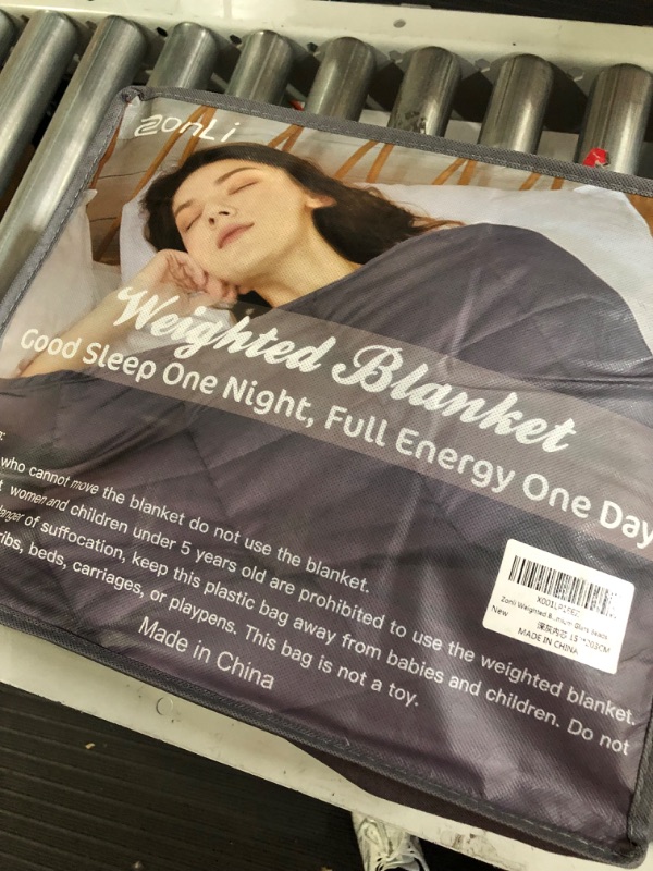 Photo 2 of [New] ZonLi Weighted Blanket (60''x80'', 20lbs, Queen Size Dark Grey)