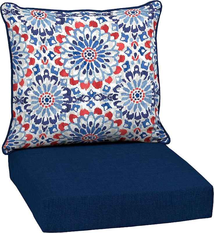 Photo 1 of [New] Arden Selections Outdoor Deep Seating Cushion Set 24 x 24, Clark Blue