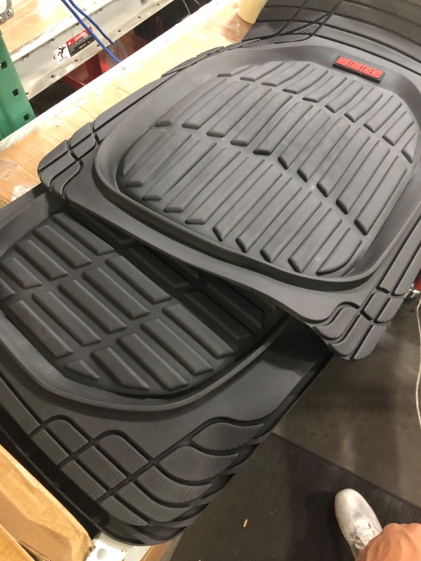 Photo 4 of Motor Trend - MT-923-BK 923-BK Black FlexTough Contour Liners-Deep Dish Heavy Duty Rubber Floor Mats 