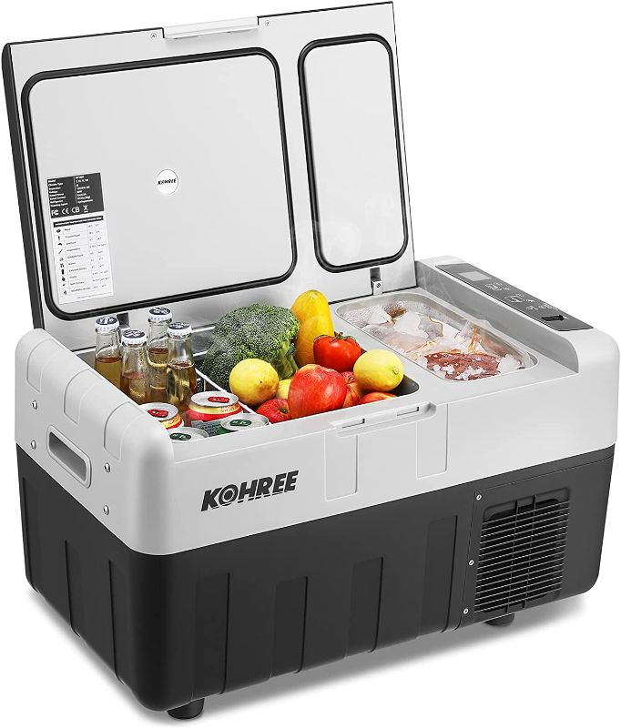 Photo 1 of Kohree 12 Volt Refrigerator Portable Freezer Independent Temp Control, Car Fridge 32 