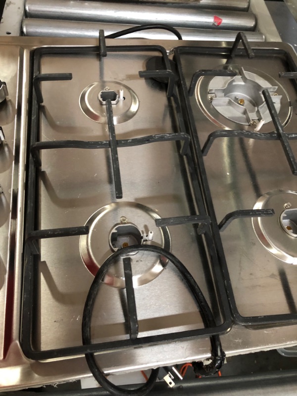 Photo 4 of 24?x20? Built in Gas Cooktop 4 Burners Stainless Steel Stove with NG/LPG Conversion Kit Thermocouple Protection and Easy to Clean (20Wx24L)