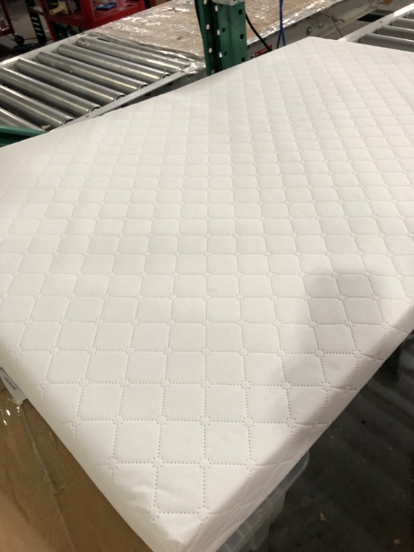 Photo 2 of Dream On Me Universal Cradle Mattress | Waterproof | 2” Fiber Core | Cradle Mattress | Greenguard Gold Certified | 36" x 18" White Check Vinyl Cover