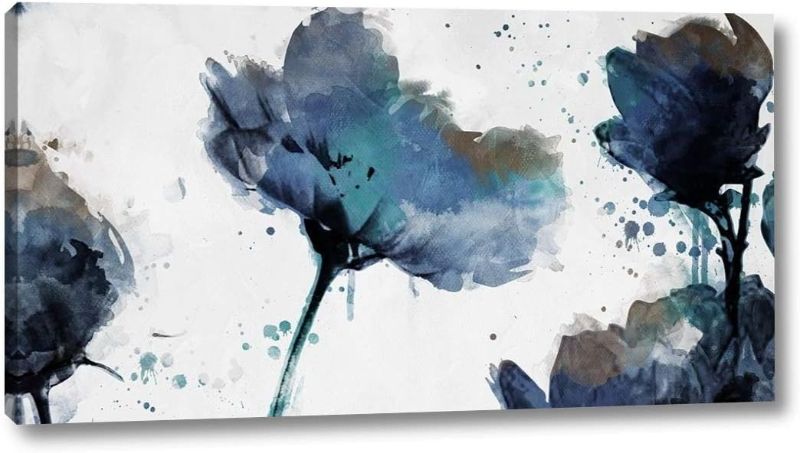 Photo 1 of *STOCK IMAGE FOR REFERENCE*Flowers Wall Art  - 16" x 30" Canvas Art Print Gallery Wrapped - 