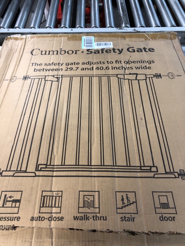 Photo 1 of Cumbor 36" Extra Tall, 29.7-46" Wide Baby Gate for Stairs