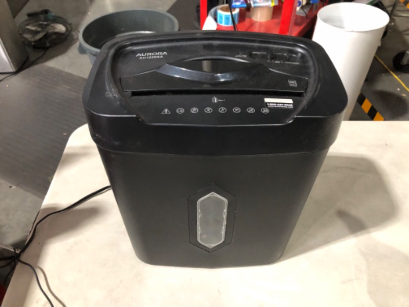 Photo 2 of Aurora AU1220XA 12 Sheet Crosscut Paper and Credit Card Shredder with 5.2 gal Wastebasket