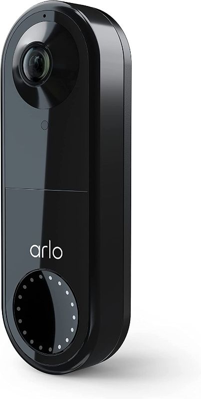 Photo 1 of Arlo Essential Wired Video Doorbell - HD Video, 180° View, Night Vision, 2 Way Audio, DIY Installation (wiring required), Security Camera, Doorbell Camera, Home Security Cameras, Black - AVD1001B
