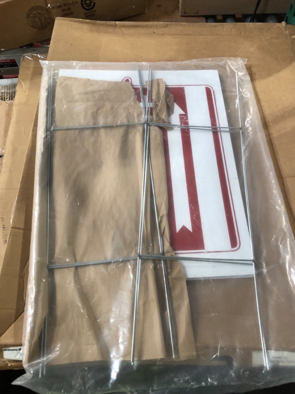 Photo 2 of For Sale By Owner Sign - 4 Premium Yard Signs Bulk Pack - 18" x 24" Inches - Large Directional Arrows - Double Sided Real Estate Sale Stand Post with H Wire Stakes - Realtor Agents Supplies (Red) 4 Pack