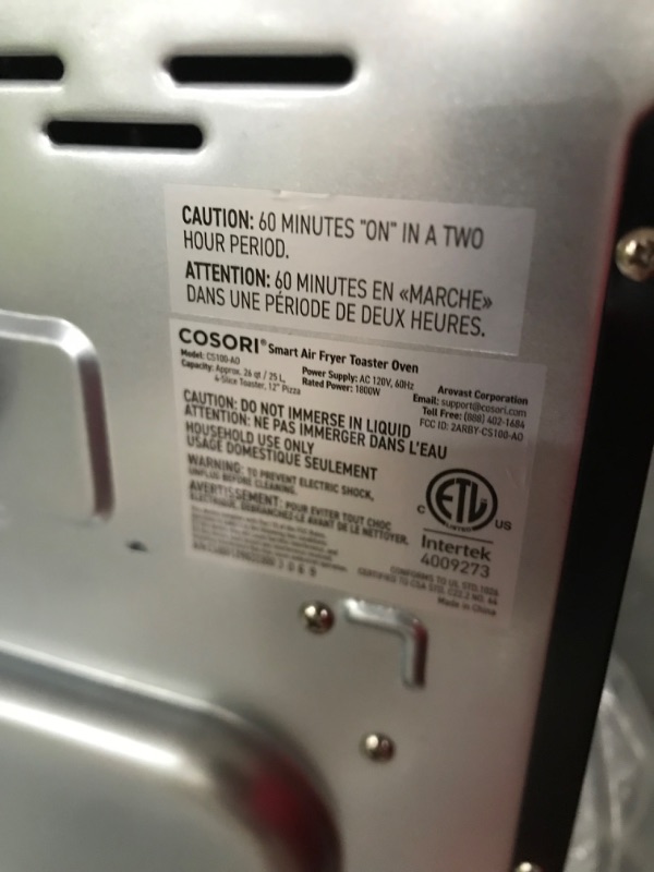 Photo 8 of *MINOR DENT SEE PHOTO*Cosori Air Fryer Toaster Oven XL 26.4QT, 