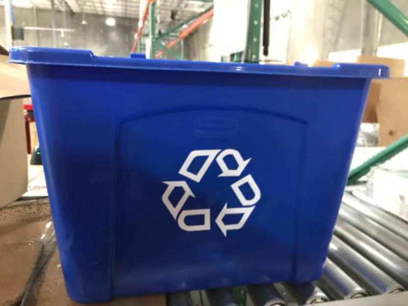 Photo 2 of *LIKE NEW*Rubbermaid Commercial Products, Recycling Bin/Box, Blue 