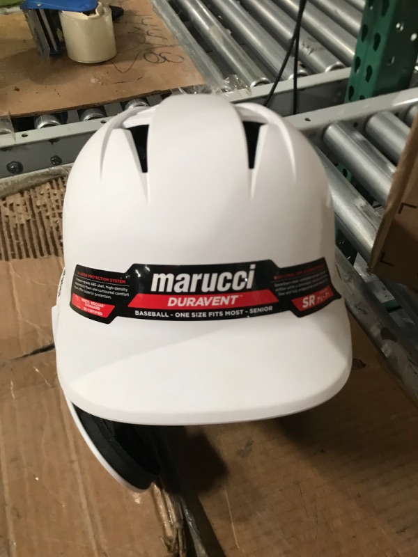 Photo 2 of *NEW*Marucci DuraVent Batting Helmet, NOCSAE Certified White Senior