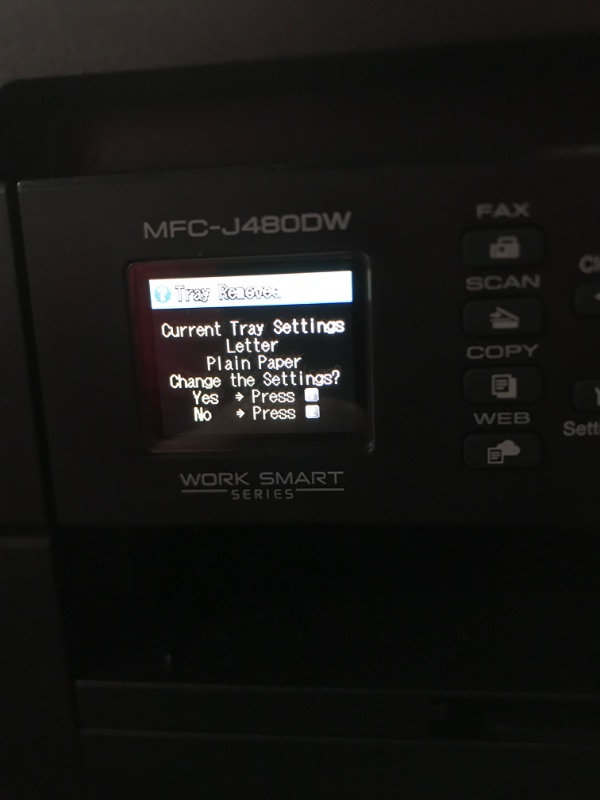 Photo 3 of Brother MFC-J480DW - Wireless Inkjet Color All-in-One Printer w Auto Document Feeder