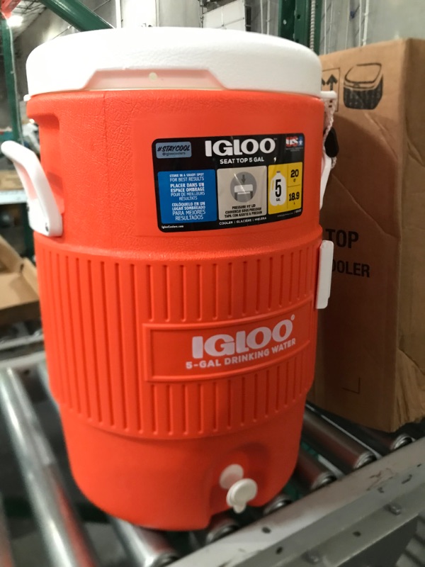 Photo 2 of *LIKE NEW*Igloo 5 Gallon Portable Sports Cooler Water Beverage Dispenser Orange