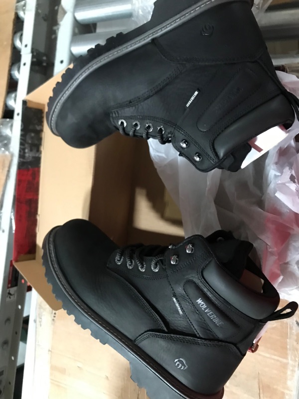 Photo 3 of *LIKE NEW*WOLVERINE Men's Floorhand Waterproof 6" Steel Toe Work Boot SIZE 11 Black