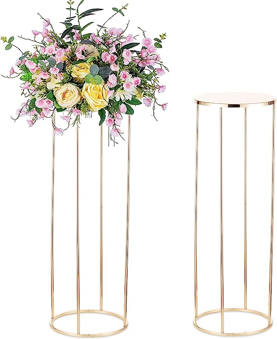 Photo 1 of [stock img similar] Sziqiqi Gold Metal Flower Stand 23.6in x 31.5in x 39.4in