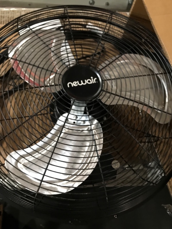 Photo 2 of (PARTS ONLY, NON-FUNCTIONAL) NewAir, WindPro18W, Wall Mounted 18 Inch High-Velocity Industrial Shop Fan with 3 Speed Settings,