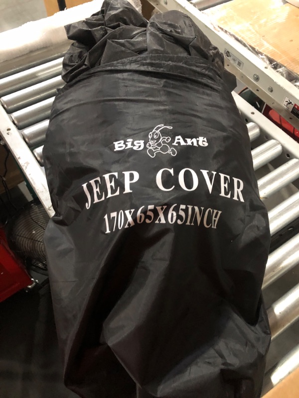 Photo 2 of Big Ant Car Cover,Waterproof 6 Layers Outdoor Car Covers for 2 Door Wrangler CJ,YJ, TJ & JK All Weather Protection SUV Cover Custom Fit 1987-2023 Wrangler SUV with Driver Door Zipper,Black Black-2Door Black-XL