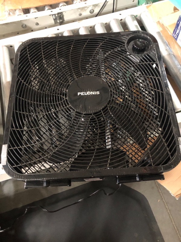 Photo 2 of * broken fan blade * sold for parts or repair *
PELONIS 3-Speed Box Fan For Full-Force Circulation With Air Conditioner, Upgrade Floor Fan, Black Black Fan