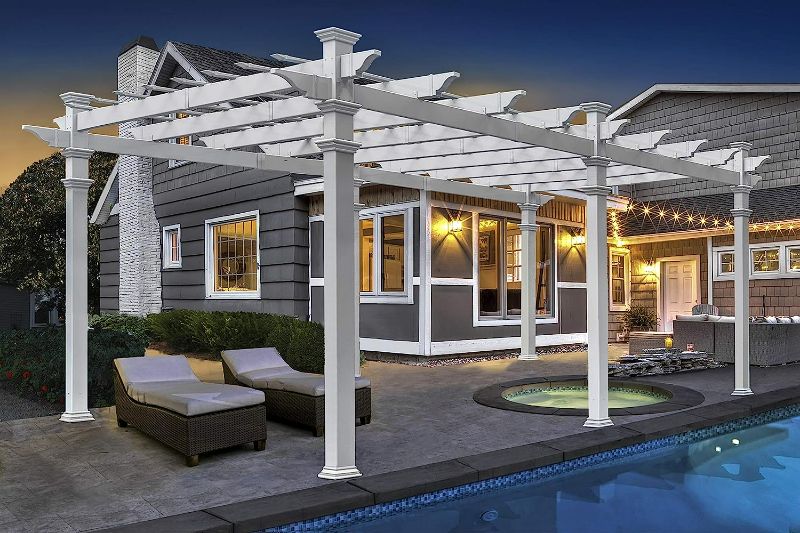 Photo 1 of 12 Ft. W x 12 Ft. D Vinyl Pergola