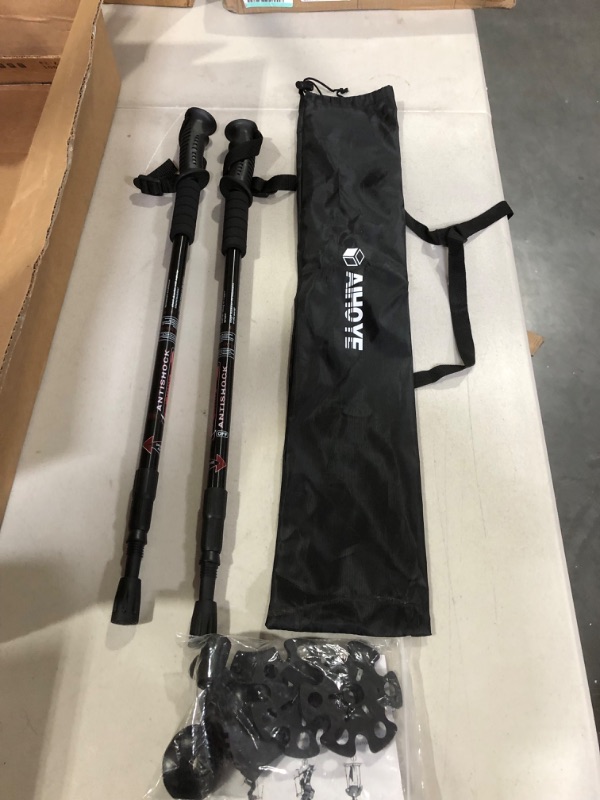 Photo 2 of [USED] Aihoye Trekking Hiking Poles - 2 Pack Adjustable Hiking Walking Sticks Collapsible Lightweight