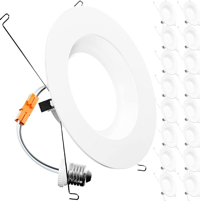 Photo 1 of Sunco 16 Pack 5/6 Inch LED Can Lights Retrofit Recessed Lighting *NOT TESTED* 
