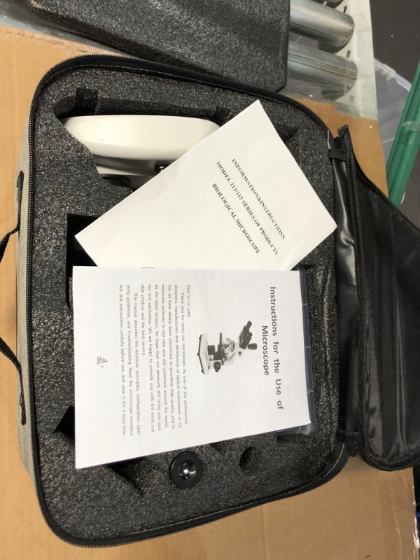 Photo 1 of **SEE NOTES**
microscopes for Adults, Dual LED Illumination & Two-Layer Mechanical Stage, Biological Microscope for Adults & Students, Includes Phone Holder & Prepared Microscope Slides