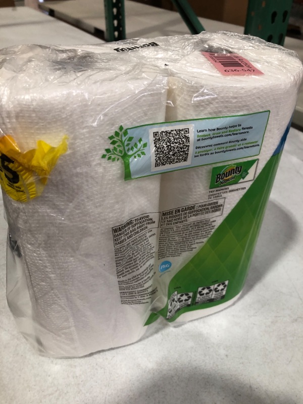 Photo 2 of Bounty Select-A-Size Paper Towels, 2 Double Plus Rolls, White