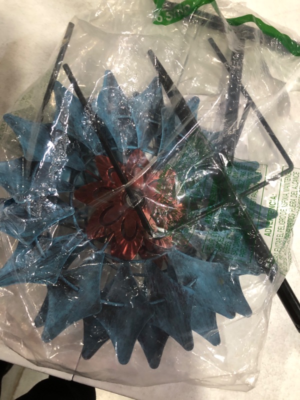 Photo 1 of Solar Wind Spinner New Azure 75in Multi-Color Seasonal LED Lighting Solar Powered Glass Ball with Kinetic Wind Spinner