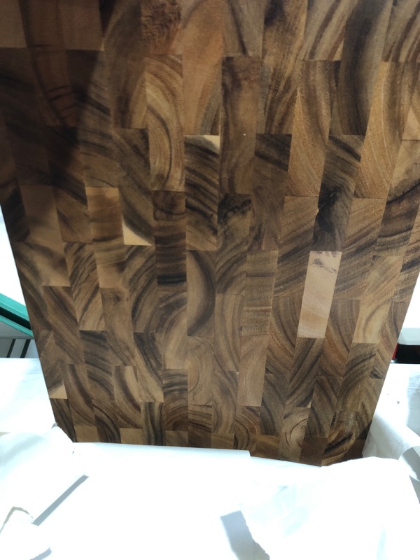 Photo 1 of Ironwood Gourmet Large End Grain Prep Station Acacia Wood Cutting Board, 14 x 20-Inch, Brown Charleston End Grain Prep Station