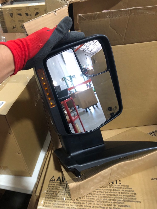 Photo 3 of MOSTPLUS Power Heated Towing Mirror Compatible with 2004-2014 Ford F150 F-150 Power Heated Mirror w/ Sequential Turn Light, Puddle Light, Dural Beam (Black)