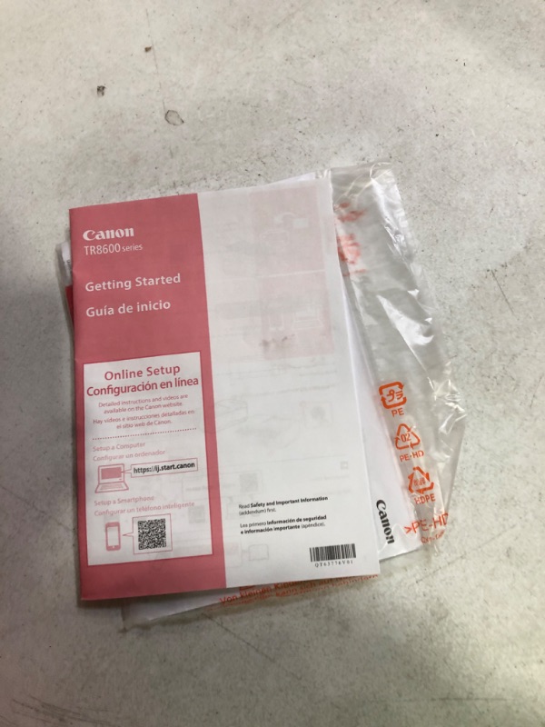 Photo 1 of Canon Pixma TR8620a Wireless All-in-One Printer **NOT TESTED** **LOOKS BRAND NEW**