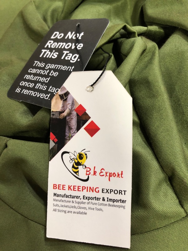 Photo 2 of B.K. EXPORT Bee Keepers Garment Green 3XL **STOCK IMAGE REFERENCE ONLY**