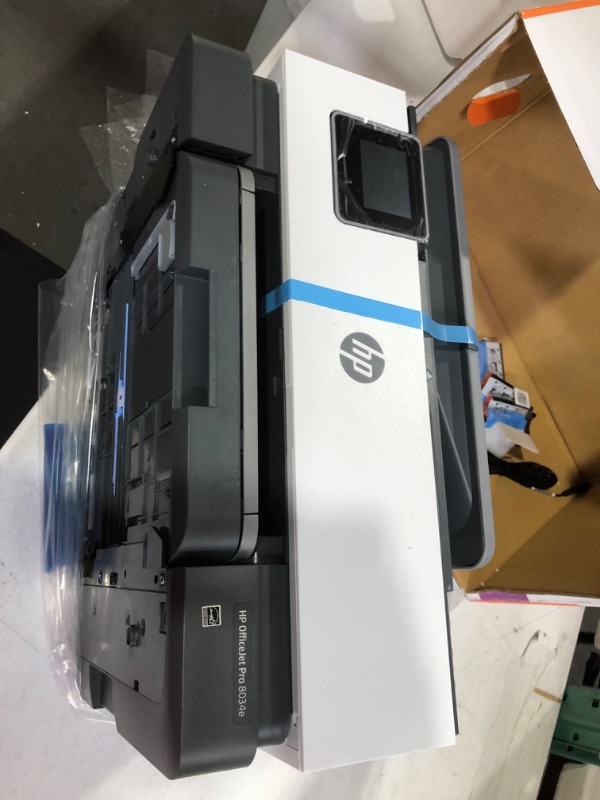 Photo 1 of HP OfficeJet Pro 8034e Wireless Color All-in-One Printer with 1 Full Year Instant Ink,White