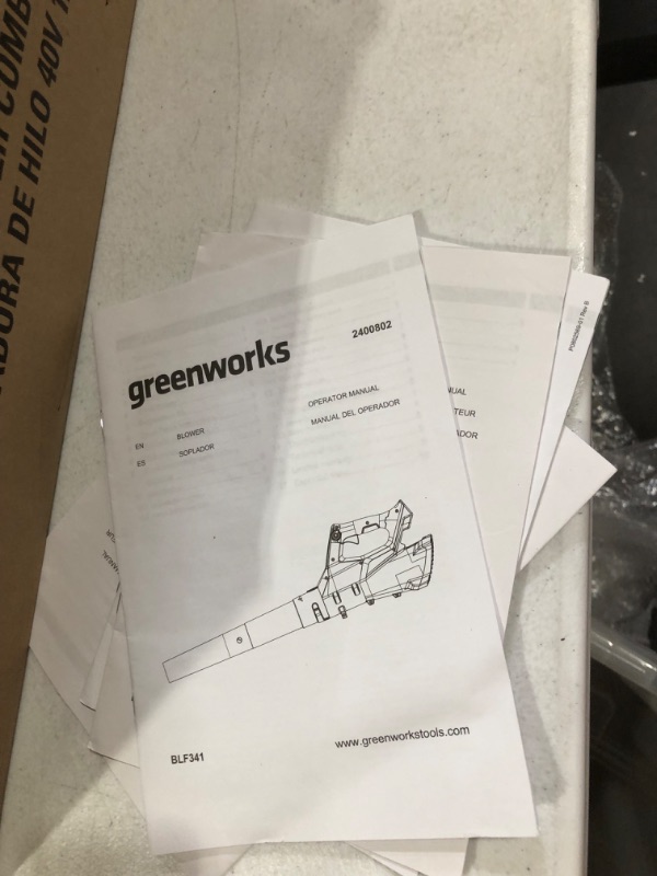 Photo 3 of **READ NOTES**  Greenworks 40V Cordless String Trimmer and Leaf Blower Combo Kit, 2.0Ah Battery and Charger Included 12" Trimmer + Blower (2.0Ah)