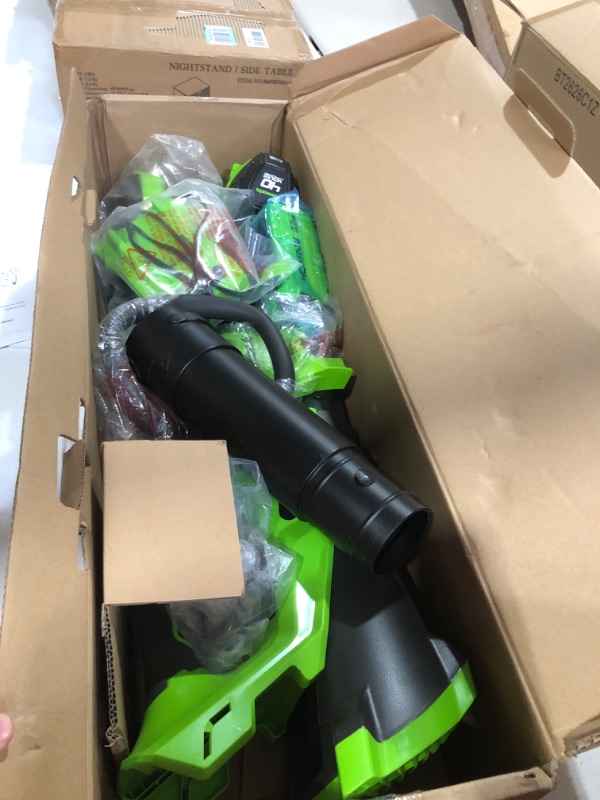 Photo 2 of **READ NOTES**  Greenworks 40V Cordless String Trimmer and Leaf Blower Combo Kit, 2.0Ah Battery and Charger Included 12" Trimmer + Blower (2.0Ah)